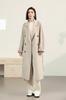 Casaco de Lã Cashmere de Seda Branco de Alta Qualidade Dupla Face Feminino Quente MAX101801 Casaco de Lã Outono e Inverno
