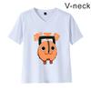 Camiseta unisex informal de verano con cuello en V y manga corta con estampado periférico Chita para hombre de motosierra 2023