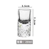 Vaso de Bala Transparente con Relieve de Cristal Engrosado Patrón de Gema Vasos para Licores Hogar Sensación de Alto Nivel Vaso Único Vaso para Licores Yage