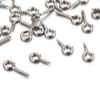 Clavo de ojo de oveja de rosca de acero inoxidable tornillo de 9 palabras clavo de ángulo de ojo de oveja de oro real de 18 quilates aguja de ojo de oveja accesorios de joyería DIY
