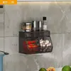 Estante de Almacenamiento para Cestas Colgantes Cocina Caja de Almacenamiento para Ajo y Jengibre Estante de Almacenamiento para Cebolla, Jengibre y Ajo Estante para Condimentos Colgante de Pared Mejorado