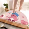 Alfombra de baño de felpa sintética, engrosada y con temática de dibujos animados para uso doméstico, adecuada para dormitorios, absorbente, resistente a las manchas y antideslizante, ideal como felpudo para la entrada del baño