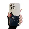 Fofo Pet Gato Preto Misterioso Capa Anti-Queda iPhone 17 Cobertura Total Atacado Apple 16 Pro Max Capa Protetora