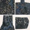 Bolso de Hombro con Estampado de Leopardo en Mezclilla, Nuevo Estilo Otoño e Invierno, Bolso Tote de Alta Gama de Gran Capacidad, Versátil para el Viaje Diario, Fábrica de Bolsos para Mamá