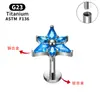 Aleación de Titanio G23 Flor Circonita Piercing Joyería para Piercing Uña de Labio Uña de Labio Anillo de Labio Uña de Uña Uña de Hueso de Oreja