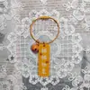 Llavero de acrílico de doble cara con texto de caqui, lindo, creativo y práctico, pequeño regalo, colgante de anillo de alambre