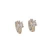 Arete de flash para joyería de un metro Diamante de cuatro garras para oreja hebilla femenina 2023 nuevos populares tachuelas para orejas piercing para dormir sin molestias aretes versátiles