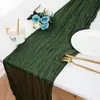Toalha de Mesa de Gaze Macia Torcida Mais Vendida Transfronteiriça, Caminho de Mesa de Gaze Bali Leve de Luxo Resistente Franzido, Decoração de Festa de Casamento