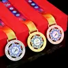 Medallas Metálicas Deportivas de Oro, Plata y Bronce para Competición de Maratón Personalizadas con Nuevo Patrón de Copo de Nieve Medallas para Deportes de Hielo y Nieve Patinaje