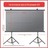 Tela especial dupla de suporte para exterior para comércio exterior 100 polegadas Tela de projeção portátil dobrável móvel de alta definição para acampamento
