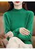 Suéter de malha feminino, camada base outono e inverno, suéter interno feminino, camada base de malha, suéter feminino de gola alta cruzada de manga longa