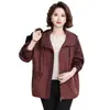 Ropa de Abrigo de Primavera y Otoño para Mujer de Tallas Grandes 100 kg, Chaqueta Elegante de Corte Holgado para Mujeres de Mediana Edad y Mayores