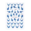 Belleza Total Transfronterizo Nuevas Pegatinas para Uñas Artísticas 3D Dibujos Animados Azul Tinta Lunares Franceses Ballena Pegatinas para Uñas Artísticas