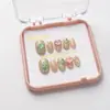 Piezas de Manicura Ovaladas Cortas Portátiles Hechas Completamente a Mano, Multicolor Extraíbles Corazón de Brillo Puro Blanqueamiento Estilo de Alta Gama 10 Piezas
