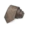 Gravata Masculina Transfronteiriça 7cm Cor Sólida Gravata Amarrada à Mão Gravata Jacquard de Poliéster Masculina Logotipo Gravata de Alta Qualidade para Homens
