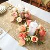 Velas de Folha de Bordo Rosa de Duas Cores, Guirlanda de Flores Artificiais, Atmosfera Romântica, Casamento, Decoração de Casa, Mesa de Natal, Enfeites de Quarto