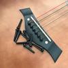 Clavijas de Cuerda de Guitarra Folk, Cono de Cuerda Fijo Blanco, Clavijas de Cuerda Negras, Prensa de Cuerdas con Clavijas para Guitarra, Poste de Cuerda para Ukelele