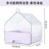 Bird Bacia de Banho Externa Parrot Caixa de Banho Transparente Banheiro Bird Multifuncional Tipo Gaveta Chuveiro Banheira