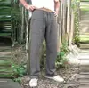 Nuevos Pantalones Largos de Verano Pantalones de Playa con Bolsillo Cordón Diseño de Cordón Elástico, Pantalones Largos Casuales Simples Transpirables Moda