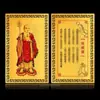 Fornecedor Fabrica Cartão Dourado Ksitigarbha, Cartão de Metal, Louvor a Ksitigarbha, Cartão de Liga de Alumínio-Magnésio, Cartão de Xizang