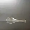 Cuchara de Sopa de Plástico Cristal, Fruta enlatada, Gachas de Nido de Pájaro, Vajilla Desechable para Postre para Llevar, Cuchara Pequeña Desechable, Empaquetada Individualmente