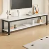 Mueble de TV para apartamentos pequeños, estante de suelo de mármol minimalista moderno de lujo ligero para dormitorio, mesa de centro multicapa para sala de estar del hogar