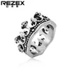 R0007-NK17 joyería de comercio exterior corona romana antigua anillo vintage de acero de titanio anillo de personalidad para hombres y mujeres