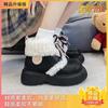 Botas de Nieve para Mujer 2024 Invierno Nuevo Estilo Suela Gruesa Forro Polar Cálido Lana de Cordero Blanca Botas Martin Versátiles Lindas Botas Cortas