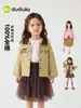 British CollegeDudu's Gabardina para Niñas Atuendo de Otoño, Abrigo Elegante para Niñas, Ropa Infantil de Moda