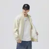 Chaqueta 2026 Primavera/Otoño Ropa Exterior para Hombre Joven de Moda Corte Holgado Cuello Alto Retro Americano Casual Versátil Ropa de Trabajo