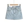 Saia Jeans de Cintura Alta Stretch Slim Fit Verão Novo Feminina Anti-transparência Saia Quadril de Menina Quente Minissaia
