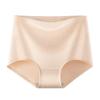 Ropa interior ligera de algodón para mujer, de cintura alta, sin marcas, con entrepierna antibacteriana, cómoda y transpirable.