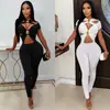 C7845 Cruz 2026 Nueva Ropa para Mujer Europea Americana Sexy Hueca Manga Corta Adelgazante Bodycon Ceñido al Cuerpo Mono Ajustado