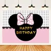 Amazon Minnie Mickey Tela de Decoración de Fondo Tema de Mickey Mouse Banner de Decoración para Fiesta de Cumpleaños Accesorios de Fotografía