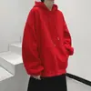 Marca de Moda Holgada Primavera y Otoño Casual Versátil Estilo Coreano Moda para Pareja Vestido Sudadera con Capucha de Manga Larga Color Sólido para Hombre