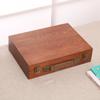Caja de Madera Rectangular de Madera Maciza Caja de Madera Retro con Cerradura Caja de Almacenamiento Caja de Almacenamiento de Madera Caja de Almacenamiento de Escritorio con Cerradura