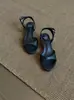 Sandalias sexys abiertas con una sola tira de hebilla para mujer, simples y elegantes, nuevas de verano 2026, tacón de gatito vintage, zapatos de trabajo para mujer