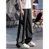 Pantalones Casuales Sueltos Estilo Nuevo 2026 para Hombre, Pantalones Rayados Versátiles Moda Coreana, Pantalones Largos de Pierna Ancha Ligeros y Caídos de Verano