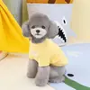 Ropa Nueva para Perros Mascotas Otoño e Invierno Teddy Bichon Ropa Caliente de Invierno de Dos Patas con Hebilla de Tracción Ropa para Gatos