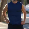 2024 Verão Transfronteiriço Novo Fitness Colete de Listras Verticais Masculino Corrida ao Ar Livre Lazer Esportivo Sem Mangas Trabalhador