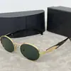 Nuevas Gafas de Sol Metálicas Ovaladas de Moda Coreana Estilo Old Money Personalidad para Mujer Gafas de Sol de Alta Gama para Exteriores para Posar