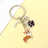 Pingente de Chaveiro Cão de Estimação Quente Corgi Chaveiro Anel de Chave Engraçado Fofo Venda por Atacado de Fábrica Pequeno Presente