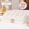 Caixa de Joias de Pequeno Porte com Fragrância para Celebridade da Internet para Meninas, Joias Brincos, Colares, Anéis, Caixa de Armazenamento Compartimentada, Portátil Impermeável Transfronteiriça