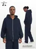 Novedad Otoño e Invierno 2026 Sudadera con Capucha Estilo Americano de Felpa Microfibra para Hombre Cierre Doble Cardigan Color Sólido Simple