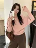 Suéter tejido negro de un hombro descubierto para mujer, adecuado para primavera, otoño e invierno, de corte holgado, manga larga, con un estilo casual y relajado
