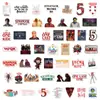 50 Pegatinas de Graffiti de Dibujos Animados de Stranger Things Temporada 5, Pegatinas Impermeables para Decoración de Diario, Cuaderno, Guitarra DIY