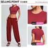 Camiseta de manga curta com gola redonda europeia e americana, roupa de ioga, top esportivo feminino Cloud Sense, roupa de fitness de secagem rápida para corrida ao ar livre