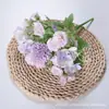 Flor de simulación 7 cabezas crisantemo de bola flor mixta ramo pequeño flor de simulación flor de sujeción decorativa para fotografía DIY flores artificiales