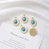 Accesorios de Joyería Estilo Bohemio Ojo de Sol Turquesa Ovalado con Pedrería para Collares, Colgantes y Pendientes DIY