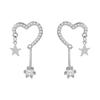 Brincos de prata esterlina Love Star Brincos femininos simples leves de nicho de nicho Design Sense Brincos 2022 Novos brincos da moda